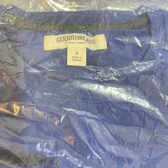 Mens Small Blue T Shirt Short Sleeve Crewneck Soft Cotton Pocket - Picture 6 of 7